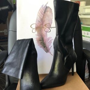 Brand New black boots mid calf